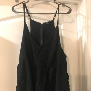 Black babydoll halter top